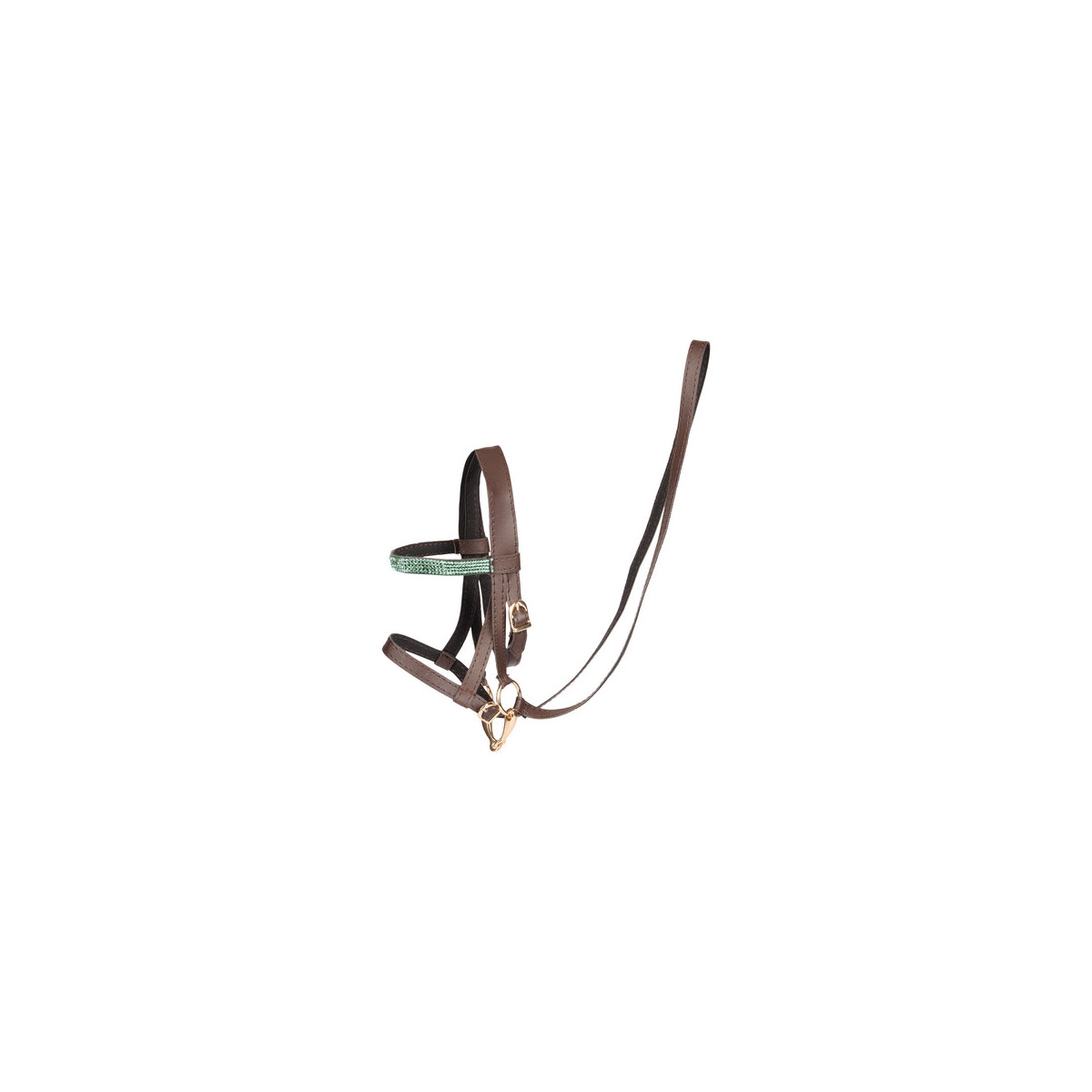 Basic Trense Steckenpferd Cheval Roi brown mintgreen gold