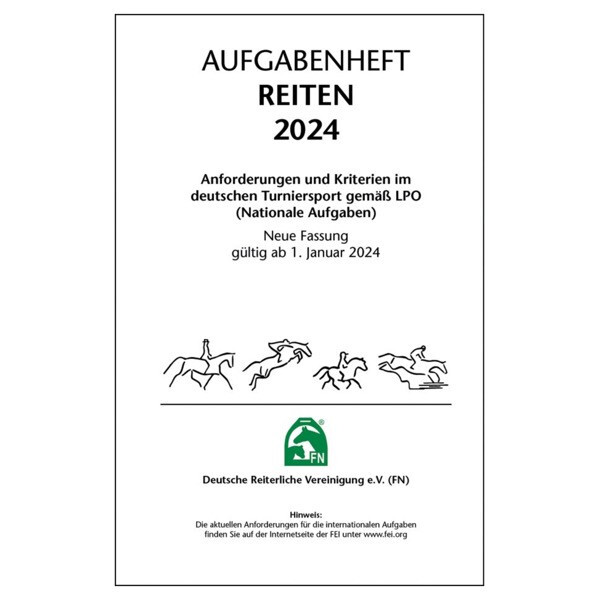 Aufgabenheft Reiten 2024 Nationale Aufgaben Inhalt