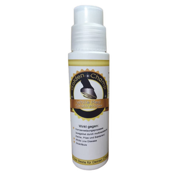 Golden Champ White Med Strahl & Hufreiniger Flasche mit Bürstenkopf 200 ml