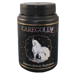 Golden Champ Caregold Einhorn Glitzerhufbalsam Vanilleduft heller Balsam Goldglitzer 500 ml