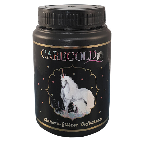 Golden Champ Caregold Einhorn Glitzerhufbalsam Vanilleduft blauer Balsam Silberglitzer 500 ml