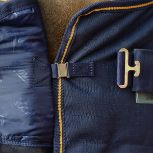 Bucas Outdoordecke Irish Turnout Light High Neck navy/gold 155 cm