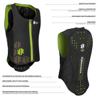 Komperdell Rückenprotektor Ballistic Vest Junior black-green 152