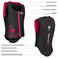 Komperdell Rückenprotektor Ballistic Vest Junior black-pink 128