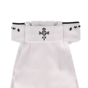 QHP Plastron Novah White/black M