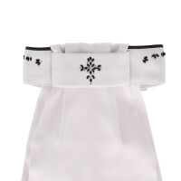 QHP Plastron Novah White/black M