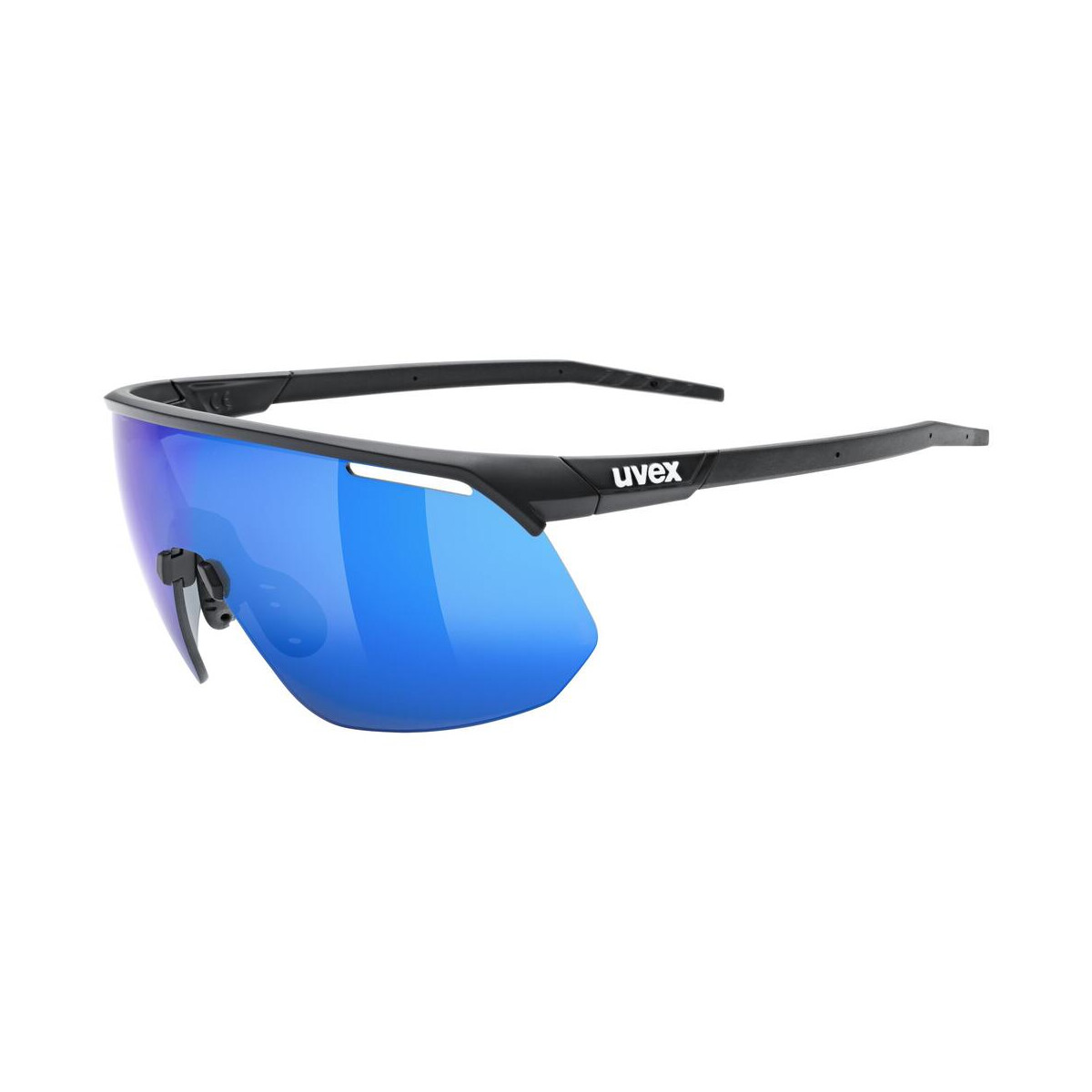 Uvex Sonnenbrille Pace One black mat mirror blue