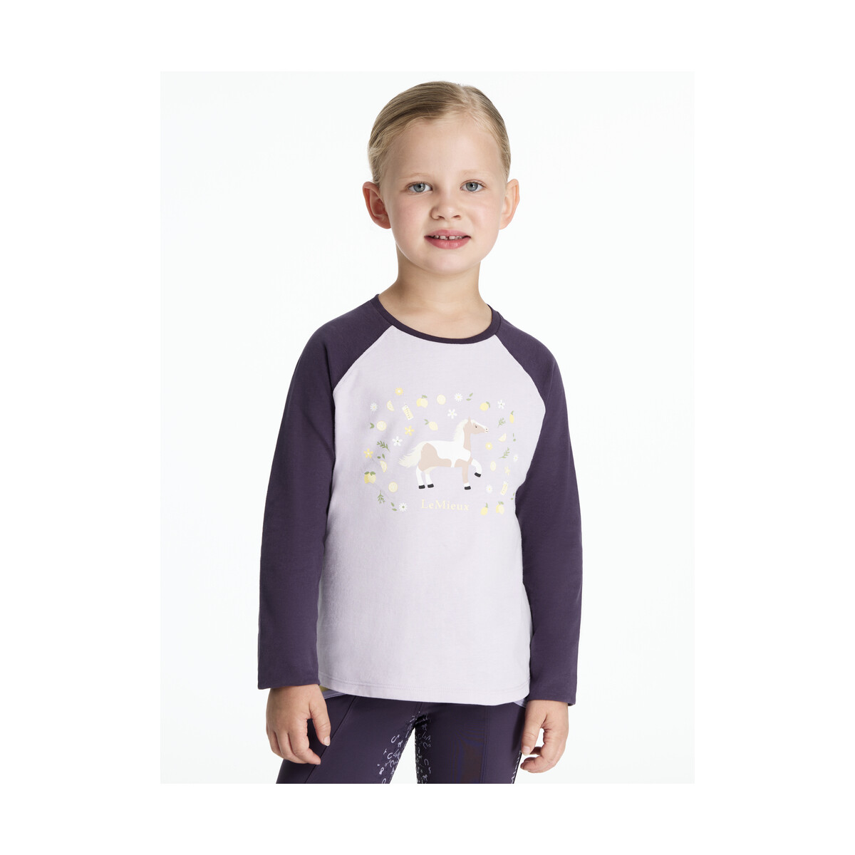Le Mieux Mini Jamie Lemon Langarmtop Lilac