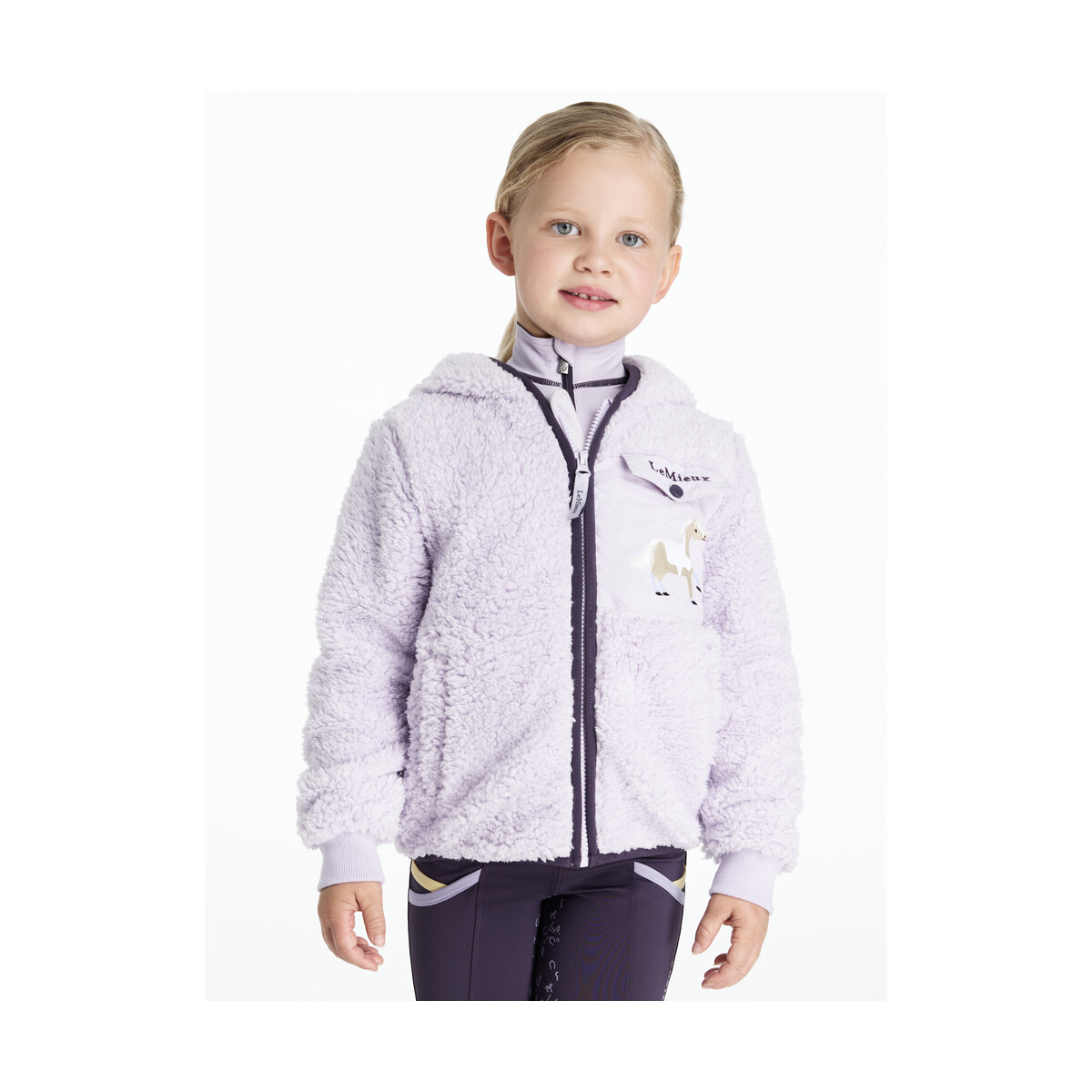 Le Mieux Mini Teagan Lemon Fleece Jacke Flieder