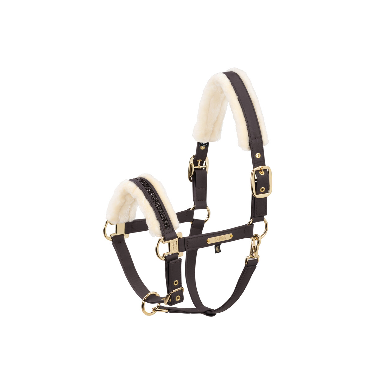 Eskadron Halfter FAUX LEATHER JEWEL FF black truffle V