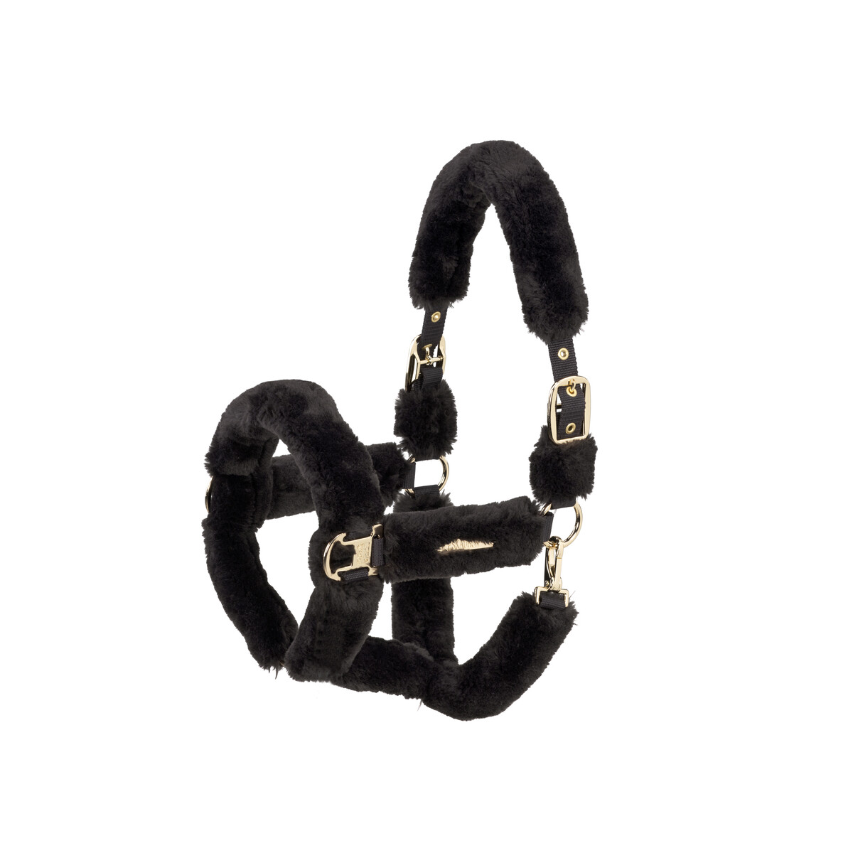 Eskadron Halfter FAUX FUR COMPLETE black truffle P2